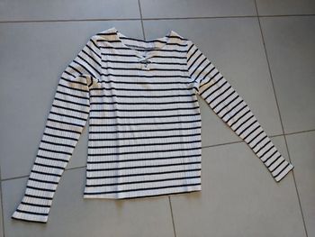 Tshirt manches longues marinière Kiabi 12 ans