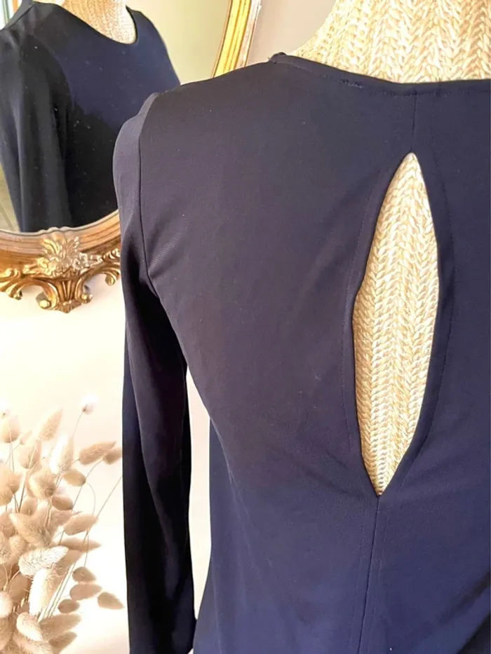 Robe Noire à Manches Longues Style Patineuse – Zara – Taille M - photo numéro 11