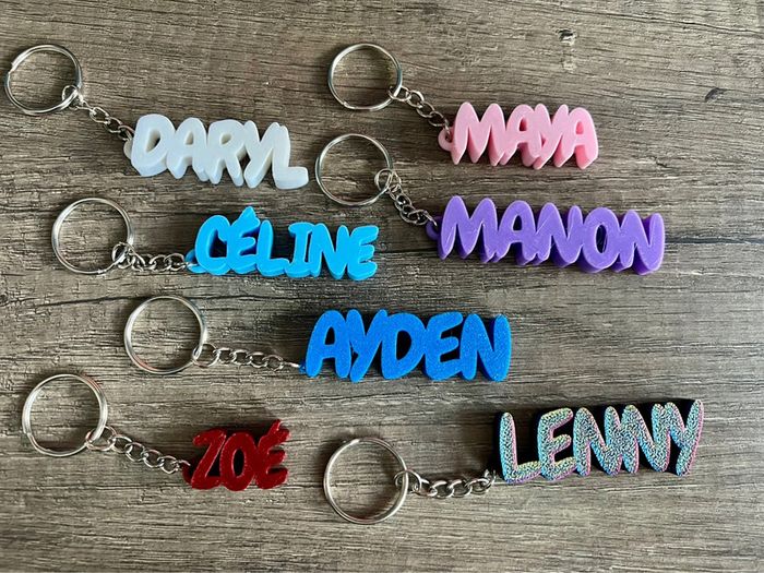 Porte clef prénom en 3d - photo numéro 2