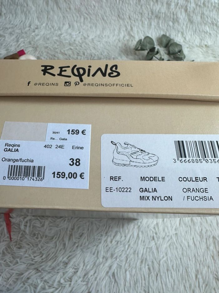 Paire de basket orange et fuchsia taille 38 Reqins - photo numéro 7