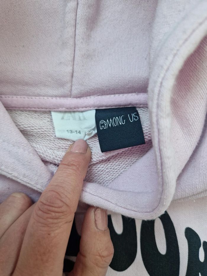 Robe à capuche fille rose Among us 13 / 14 ans Zara - photo numéro 3