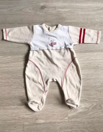 Pyjama velours beige 3mois (sucre d’orge)