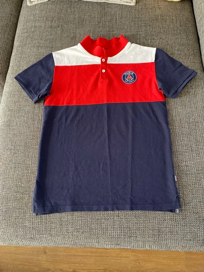Polo PSG Authentique Marine Rouge Blanc Taille S – Parfait État - photo numéro 4