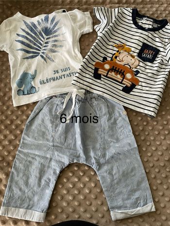 2 t- shirt manches courtes + pantalon