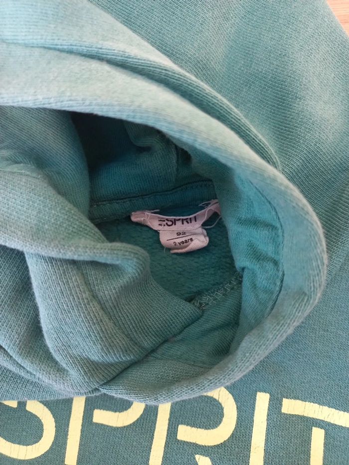 Sweat capuche Esprit vert taille 2 ans - photo numéro 3