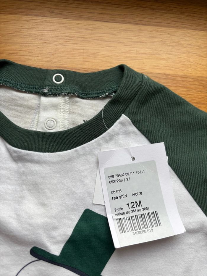 T-shirt ML Vertbaudet 12 mois garçon neuf - photo numéro 2