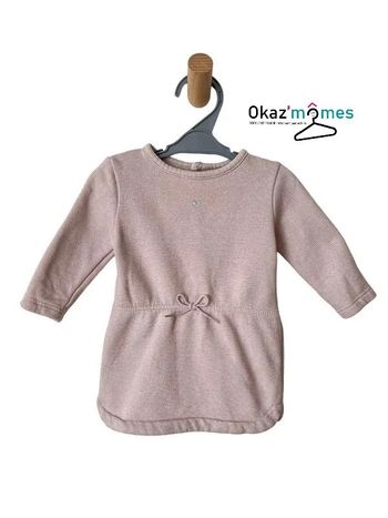 Robe à manches longues rose / argenté - Kiabi 6 mois