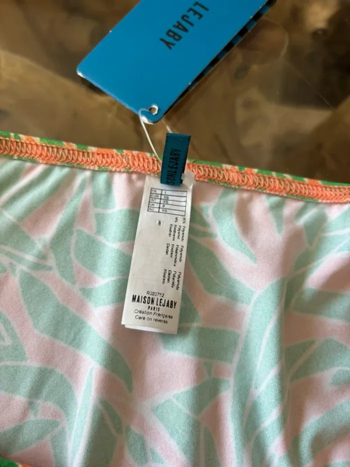 Bas de maillot de bain Maison Lejaby orange vert irisé - photo numéro 3