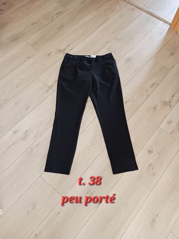 Pantalon de ville noir Camaïeu t.38 peu porté