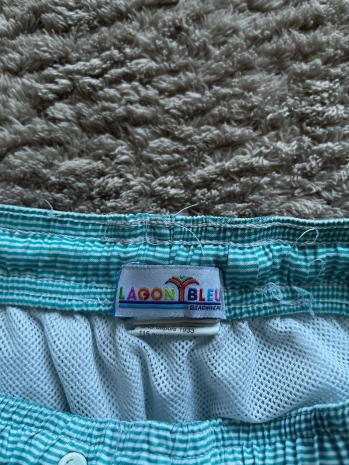 Short de bain enfant Lagon Bleu  / S enfant / vert et blanc / Très bon état - photo numéro 4