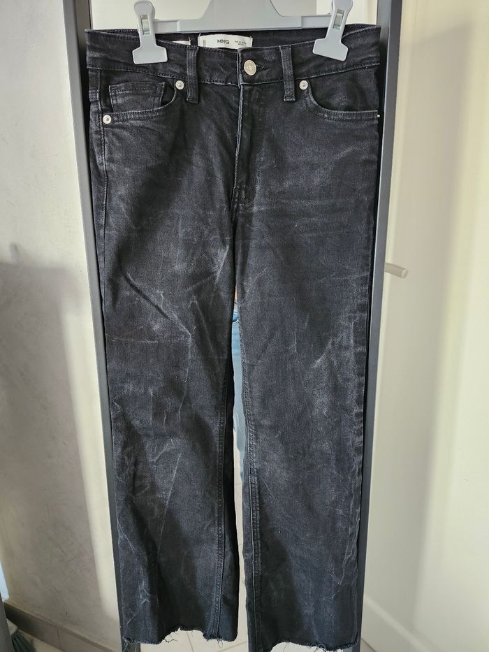 Jean pattes deph noir Mango taille S effet délavé - photo numéro 2