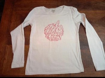 Tee-shirt manches longues Noël 10 ans