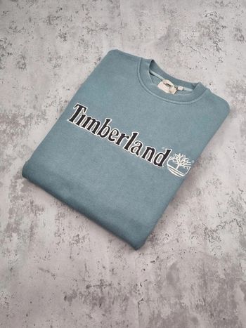 Sweat Timberland vert logo brodé – Taille L Hommes