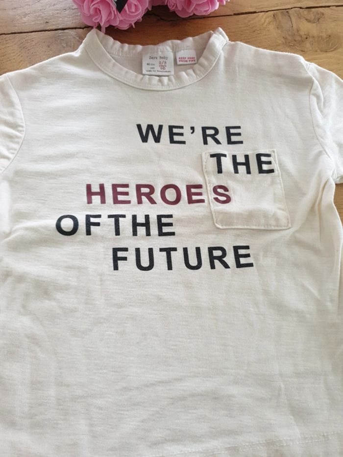 T-shirt manches longues zara 2/3ans - photo numéro 2