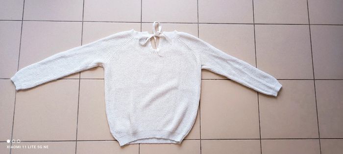 Pull blanc femme taille 1 cache cache - photo numéro 2