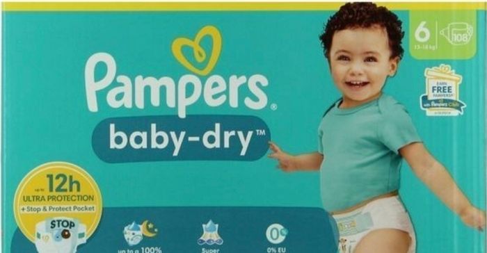 Lot de 108 Couches Pampers Baby Dry 13-18KG Taille 6 Neuf