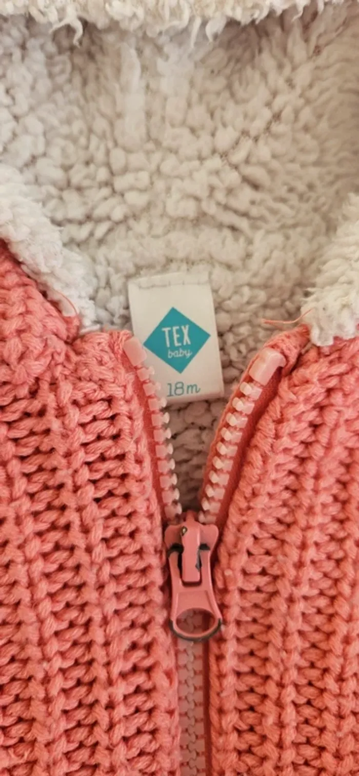 Gilet chaud moltoné 18 mois fille - photo numéro 3
