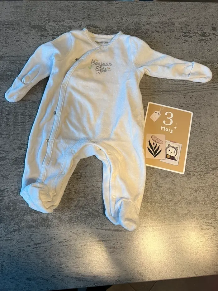 Pyjama fille/mixte 3 mois - photo numéro 2