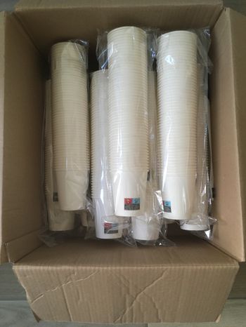 Lot 600 gobelets en carton blanc - 20cl