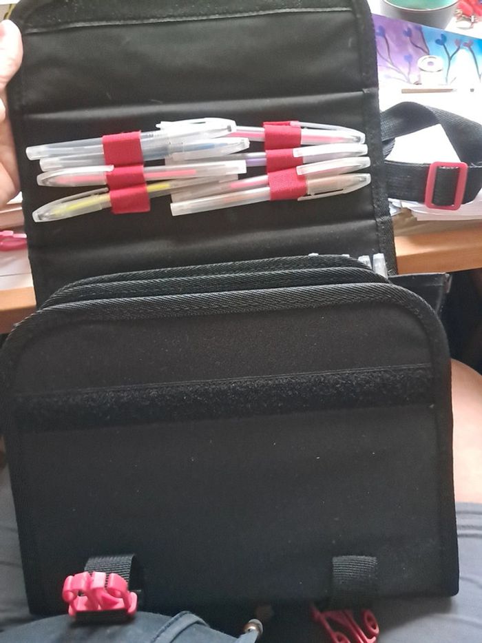 Trousse pencil case crayons 120 emplacements avec  sa sangle pour le transport - photo numéro 3