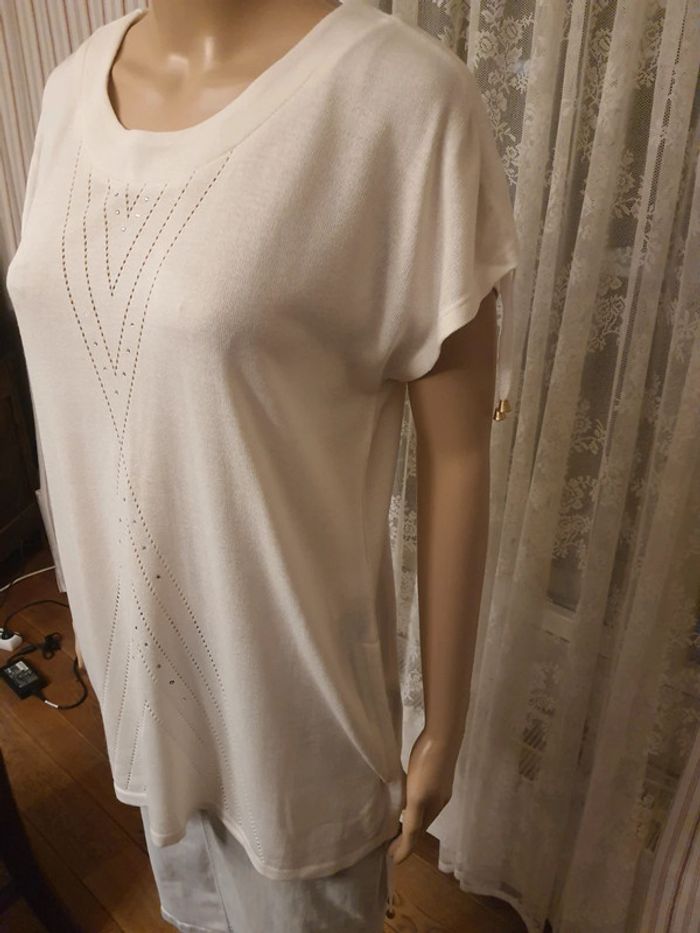 Blouse crème Tagore Elene neuf taille L 40 - photo numéro 7