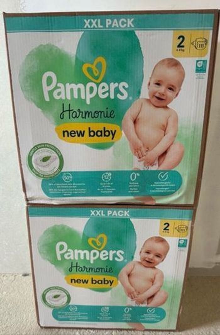 222 couches Pampers harmonie taille 2
