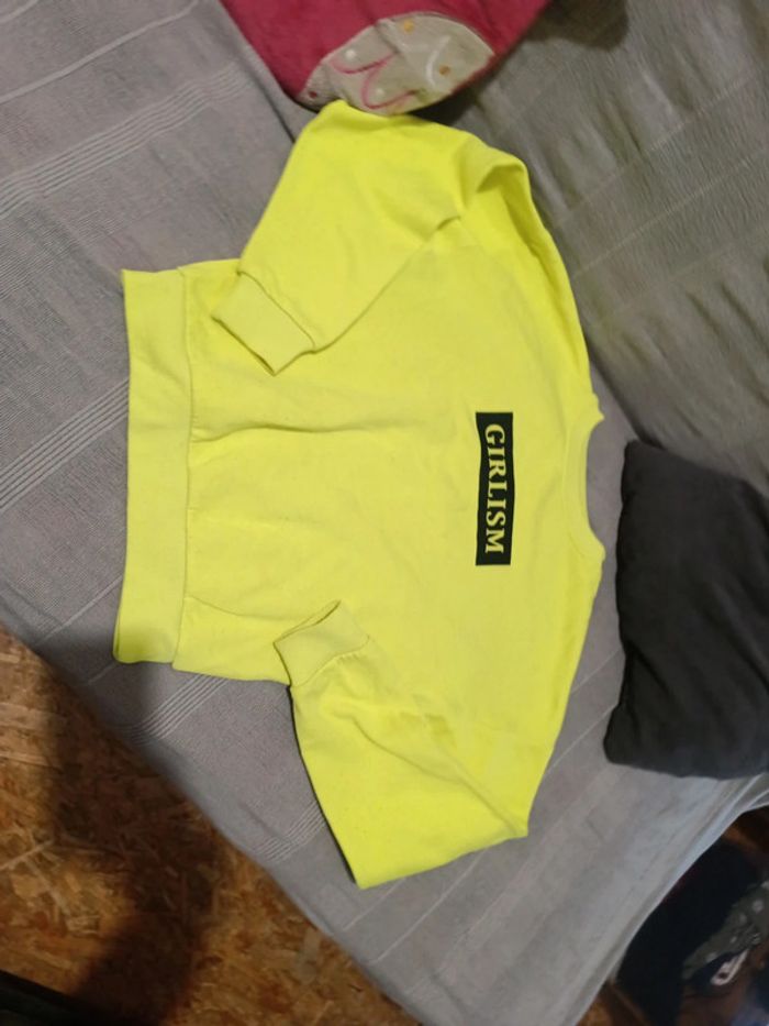 Pull jaune fluo taille XXS - photo numéro 3