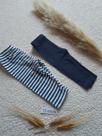 2 leggings 12 mois