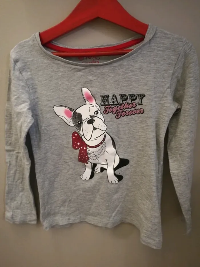 T shirt manches longues chien TEX