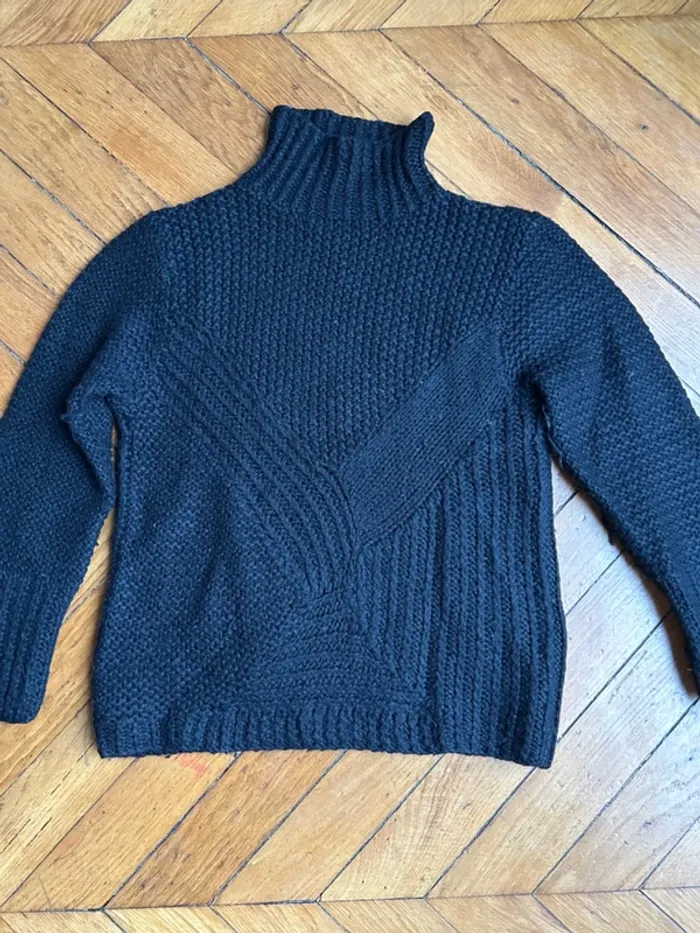 Superbe pull Gerard Darel, 50% laine, taille 3, noir - photo numéro 2