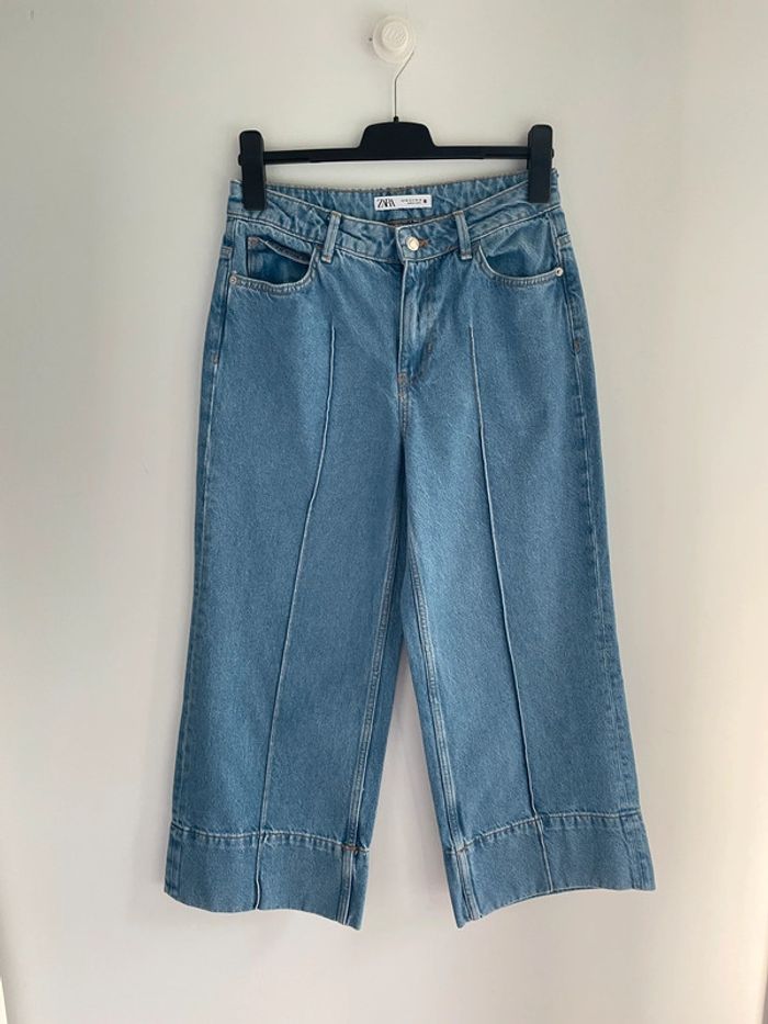 Jean bleu clair Zara jambe large taille 38