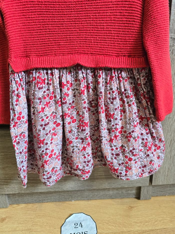 Vêtement Bébé Fille - Robe bi-matière - Sergent Major - 24 mois 86 cm - photo numéro 5