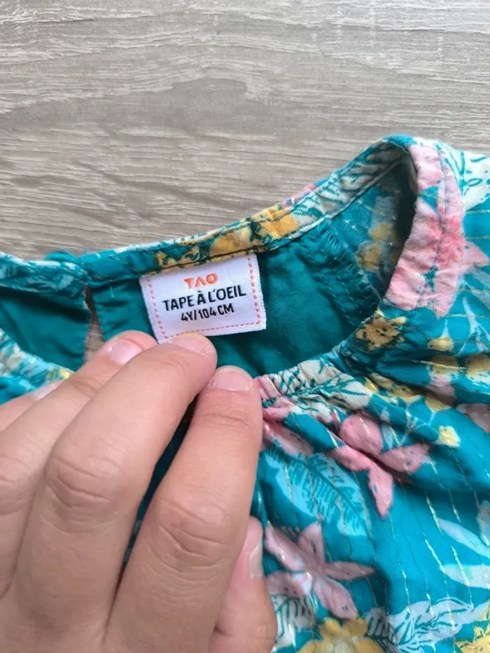 Robe fleurie tape à l'oeil 4 ans - photo numéro 2