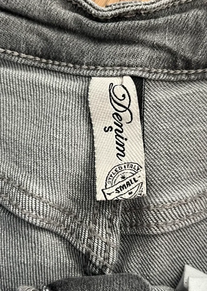 Short en jean gris Denim - photo numéro 6