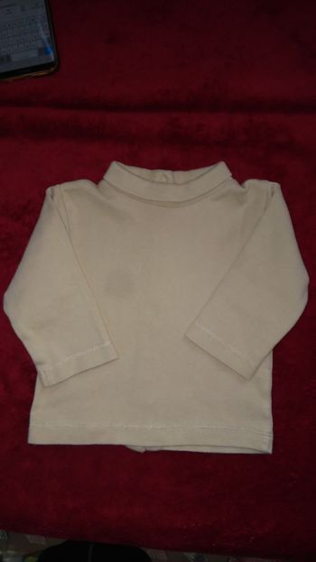 Sous pull marron clair 6 mois garçon Kitchoun