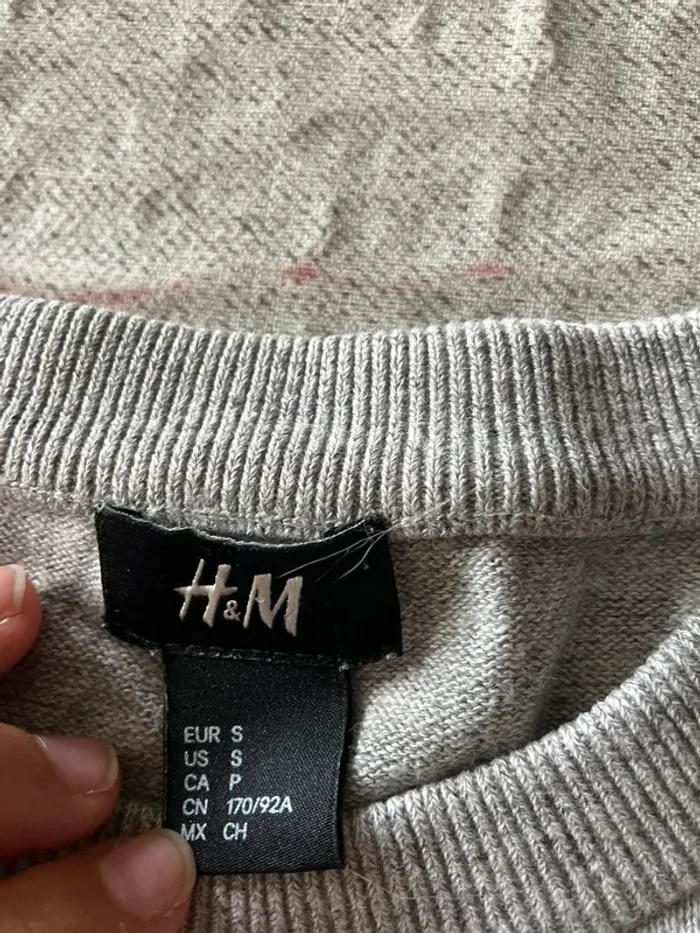 Pull élégant gris H&M – Taille S - photo numéro 5