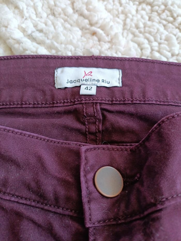 Jacqueline Riu violet bordeaux foncé – taille 42 – 98 % coton cute violet mignon - photo numéro 2