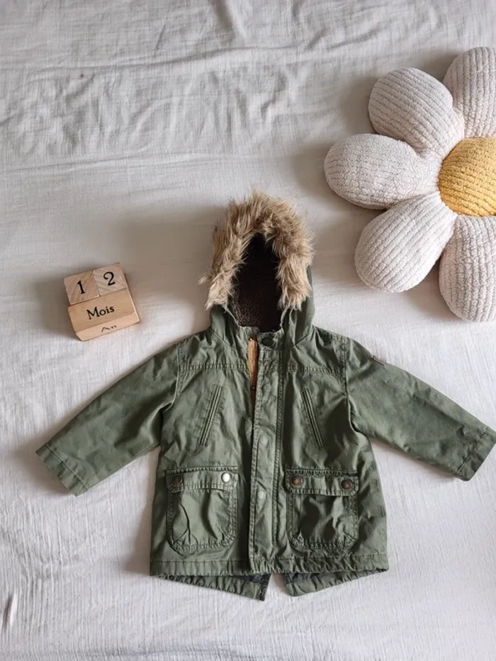 Parka automne hiver bébé garçon Zara 18 mois - photo numéro 2