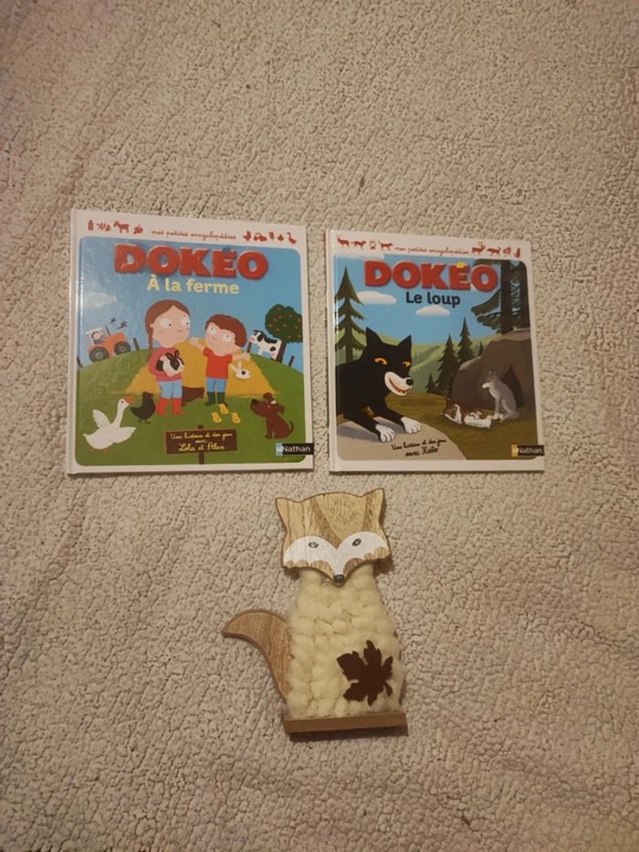 Lot de 2 livres dokeo sur la ferme et le loup