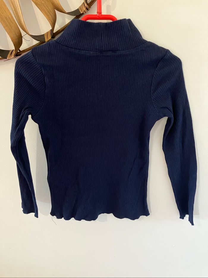 Sous pull côtelé marine taille 6 ans DPAM - photo numéro 4