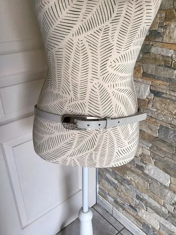 Ceinture grise et argenté avec strass taille 90 (0623)