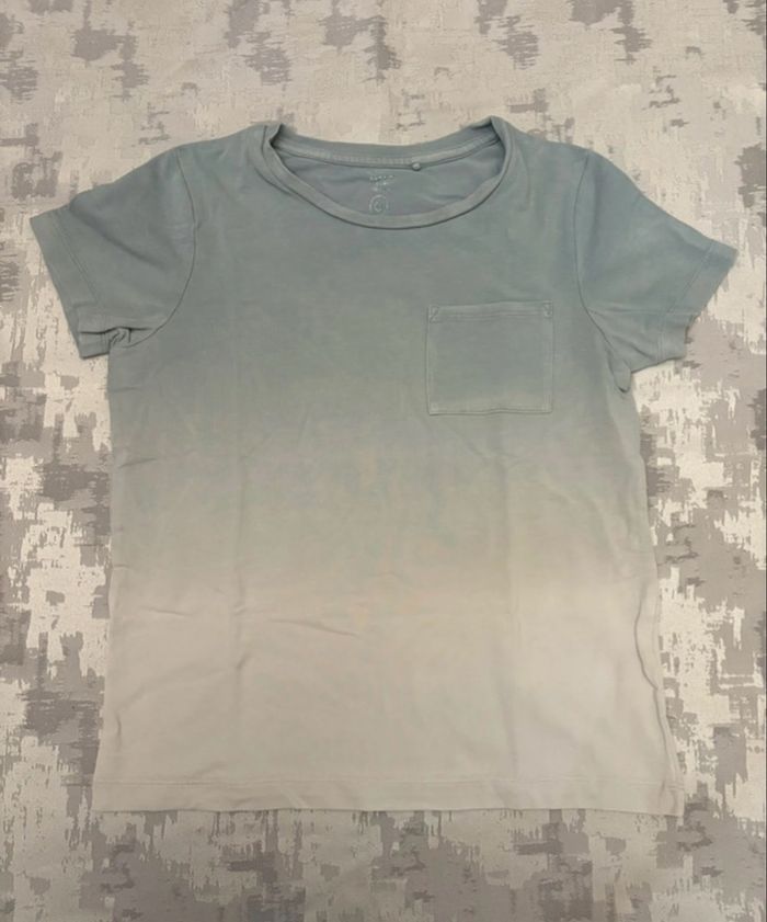 Tee-shirt manches courtes garçon NAME IT – 7/8 ans – Blanc dégradé bleu clair