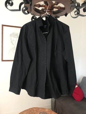 Chemise noire manches longues femme