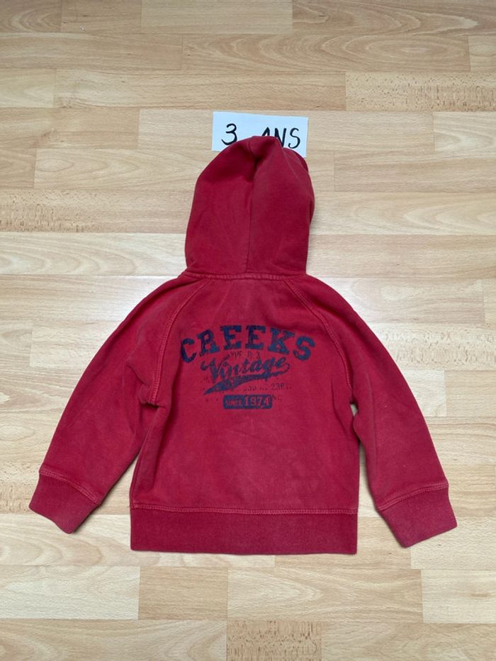 Blouson zippé rouge 3 ans Creeks - photo numéro 4