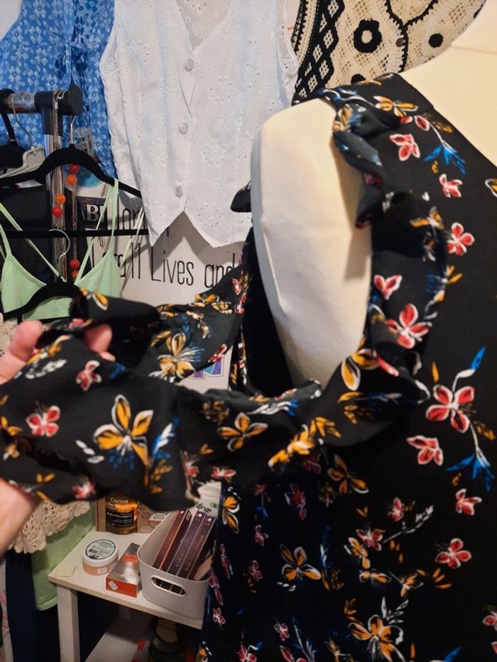 Robe noire avec papillons 🦋 40 Tissaia #lora11femme40 - photo numéro 5