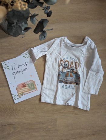 T-shirt manches longues Gémo 12 mois