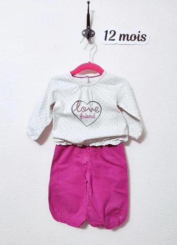 Ensemble bébé fille taille 12 mois Orchestra