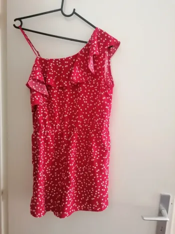 Combi short motif cœur fille taille 11-12ans