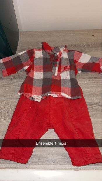 Ensemble garçon  1 mois 