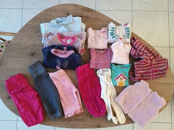 Lot de 14 vêtements automne hiver bébé fille 3 mois